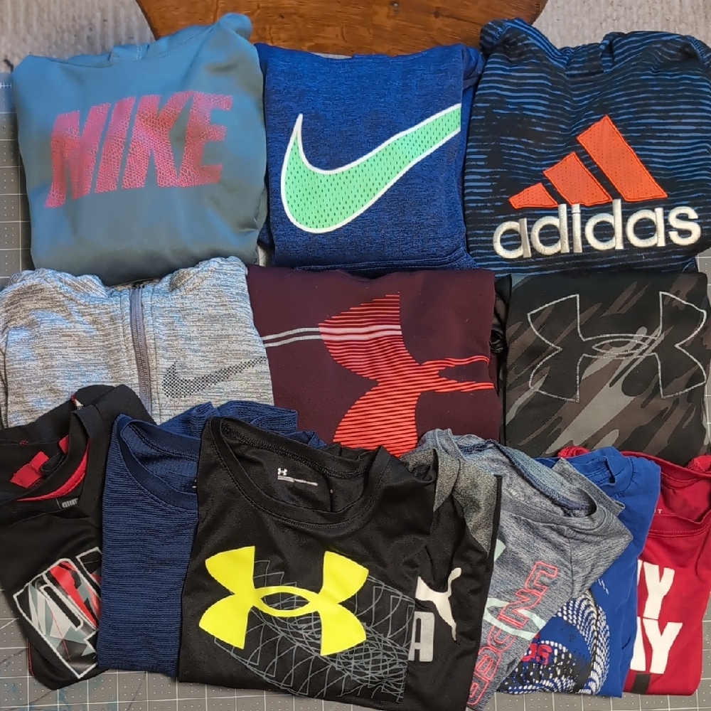 Boys Size 5/6 Lot Of 12 Activewear Sweatshirts T-shirts Nike Puma Under Armour